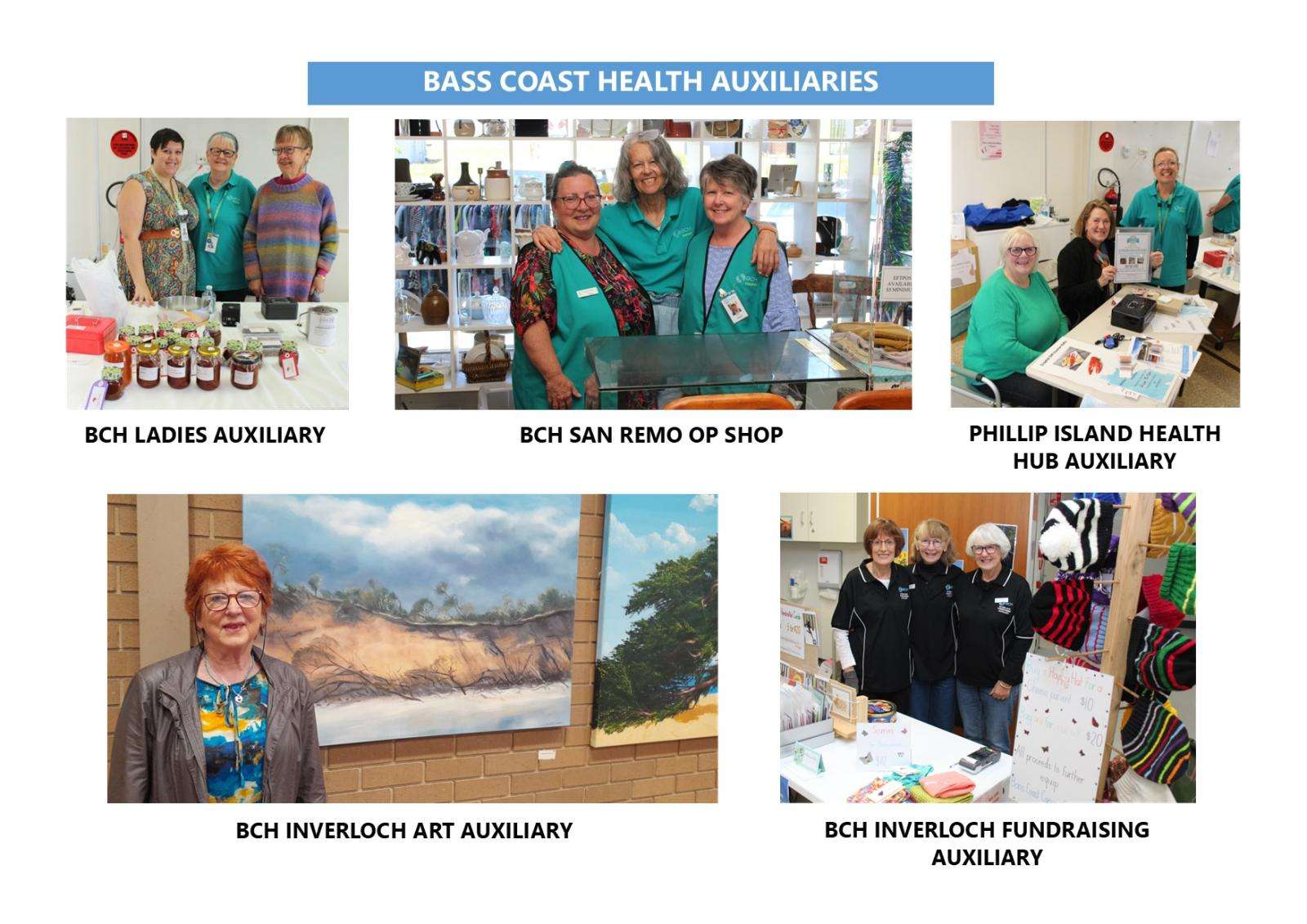 Bass Coast Health is supported by many volunteer Auxiliaries.
