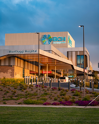 Wonthaggi Hospital at sunset