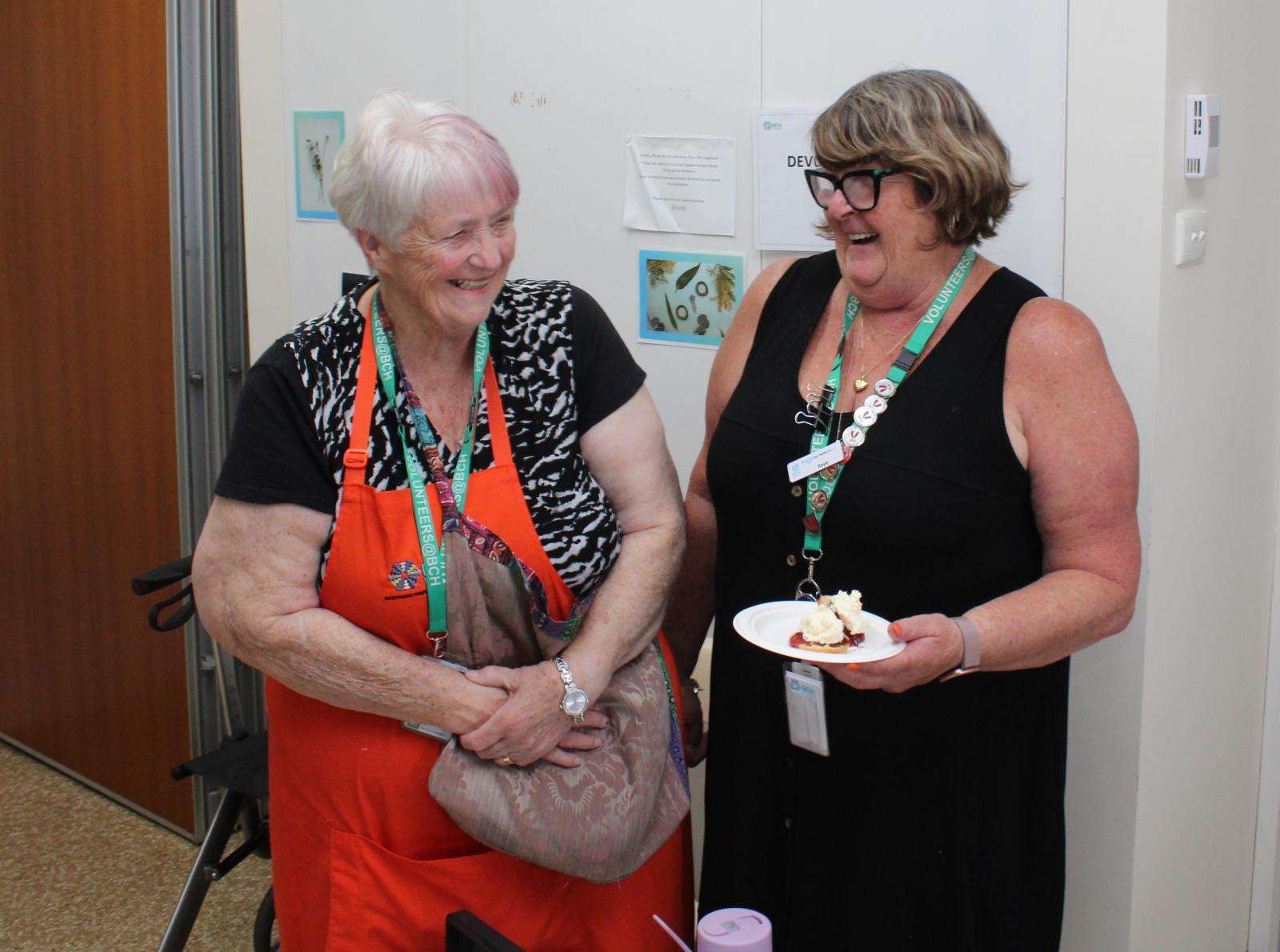 BCH Ladies Auxiliary's Leonie Thomas and president Raye Tucker at the fete.