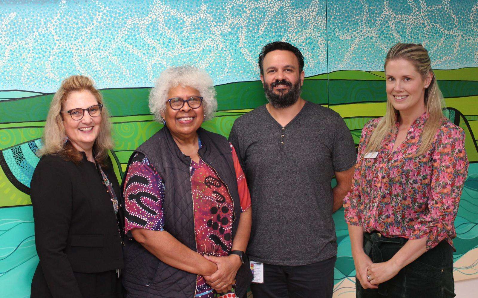 Aboriginal Health team. Darelle Van Haaster Aunty Doseena Fergie Rob Nelson and Lauren ODwyer.